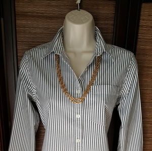 Women's pinstripe Banana Republic Button Down